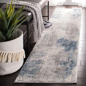 SAFAVIEH Invista Collection Runner Rug - 2' x 8', Grey & Ivory, Modern Abstract Design, Non-Shedding & Easy Care, Ideal for High Traffic Areas in Living Room, Bedroom (INV411F)