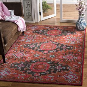 SAFAVIEH Heritage Collection 2'3" x 8' Rust / Multi HG419P Handmade Traditional Oriental Premium Wool Runner Rug