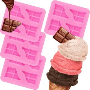 4 PCS Silicone 3D Ice Cream Ball Shape Molds Cookie Pastry Mold Candle Making Molds Silicone Soap Clay Molds Aromatherapy Plaster Mold for Wedding Cake Chocolate Dessert Decor DIY Candle Soap Wax Melt