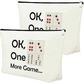 3Pcs Mahjong Lovers Gift for Women Mahjong Makeup Bag Mahjong Player Gifts for Friend Grandma Mahjong Gifts Cosmetic Bag Gambling Gift Birthday Christmas Retirement Gifts for Mom Cosmetic Travel Pouch in Kuwait