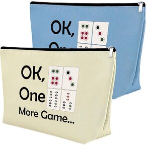 3Pcs Mahjong Lovers Gift for Women Mahjong Makeup Bag Mahjong Player Gifts for Friend Grandma Mahjong Gifts Cosmetic Bag Gambling Gift Birthday Christmas Retirement Gifts for Mom Cosmetic Travel Pouch
