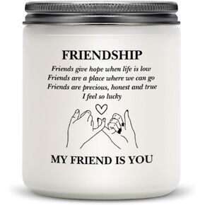 Friendship Gifts for Women Gift for Best Friends Bestie Gifts Friendship Candles for Women Friends Work Besties Gifts for Women Christmas Scented Candles Lavender