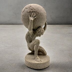 10.5 Inch Greek Atlas Holding World Statue Sculpture Figurine Home Office Living Room Desktop Display Decor Decorative Decoration