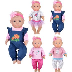 10 Sets Baby Doll Clothes and Accessories Fit for 15 inch Baby Doll, 16 to17 Inch Baby Doll, 18 Inch Girl Doll