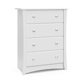 Storkcraft Crescent 4 Drawer Chest (Espresso) – GREENGUARD Gold Certified, Easy-to-Match Chest of Drawers for Nursery and Kids Bedroom, Dresser Organizer for Children’s Bedroom