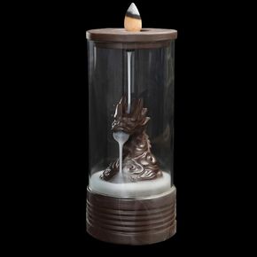 حامل بخور سيراميك مصنوع يدويًا من OTOFY، حامل بخور بتدفق خلفي، تمثال مخروطي البخور، ديكور منزلي، ديكورات هدايا، زخارف تمثال (تنين ميمون) in Kuwait