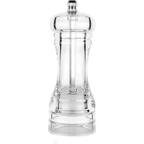 1PC Clear Acrylic Pepper Grinder Mill 5 Inch Salt and Pepper Shaker Salt Grinder Pepper Mill Shakers Refillable with Adjustable Coarseness Ceramic Rotor
