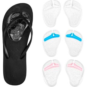 3 Pairs of Foot Bone Pads for Thong Sandals Flip-Flops, Comfort Clear Soft Toe Post Cushion Inserts Anti-Slip Adhesives Gel Shoe Grip Pad Reliable Foot Bone Protectors(3 Colors)