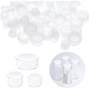 120 Pieces Salt and Pepper Shaker Stoppers 3/4 Inch, 1/2 Inch, and 3/5 Inch Plastic Salt Shaker Plug Replacement Salt and Pepper Shaker Stoppers Round Plastic End Cap for Pots Bottles Pipes