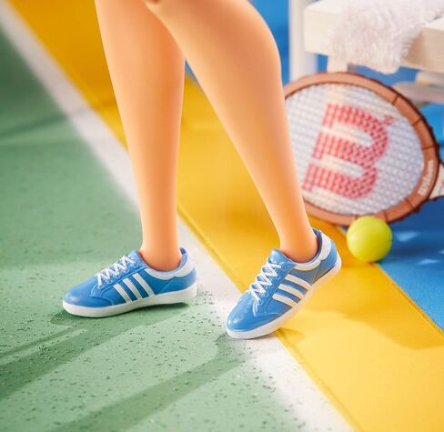 Barbie Role Models Naomi Osaka Barbie Doll (11.5-in, Curly Brunette Hair) Posable, Wearing Tennis Dress, Shoes & Visor, with Racket, For Kids & Collectors in Saudi Arabia