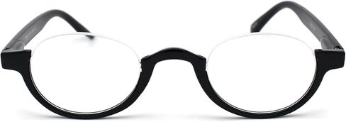 SA106 Bottom Half Plastic Rim Round Oval Powered Reading Glasses in Saudi Arabia