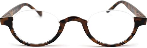SA106 Bottom Half Plastic Rim Round Oval Powered Reading Glasses in Saudi Arabia