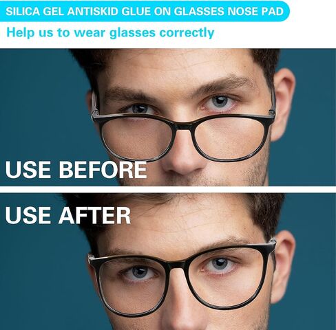10 Pairs of Eyeglass Nose Pads, Silicone Nose Pads Soft Silicone Self Adhesive Glasses Nose Pad Anti-Slip Soft Nose Protector for Full Plastic Frames (Transparent) in Saudi Arabia