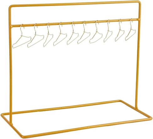 SUPERFINDINGS 1 Set Doll Garment Rack Including 1Pc 6x2.8x4.7inch Doll Clothes Storage Rack Doll Closet and 10Pcs Mini Doll Clothes Hangers Doll Wardrobe Furniture Accessories for Dollhouse Supplies in Saudi Arabia