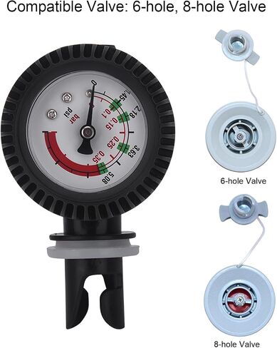Inflatable Boat Air Gauge, Kayak Air Pressure Gauge,Inflatable Boat Pressure Gauge Air Thermometer for Inflatable Boat Kayak Accessory Test Air Valve Connector Stand Up Paddle Board Surfing Parts in Saudi Arabia