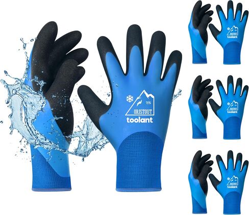 Waterproof Winter Work Gloves for Men and Women, Freezer Gloves for Working in Freezer, Thermal Insulated Fishing Gloves, Super Grip, Blue, Large in Saudi Arabia
