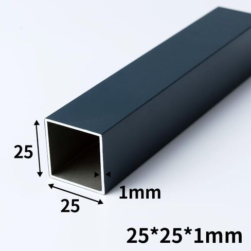 Dark Grey Aluminum Square Tubing 2Pcs 25mm x 25mm x 800mm Long Wall Thickness 1mm, 2 Pack 1 inch 1" Aluminum Square Tube Dark Gray Color 1 x 1 x 0.04 x 31.5" inch (Appr) in Saudi Arabia