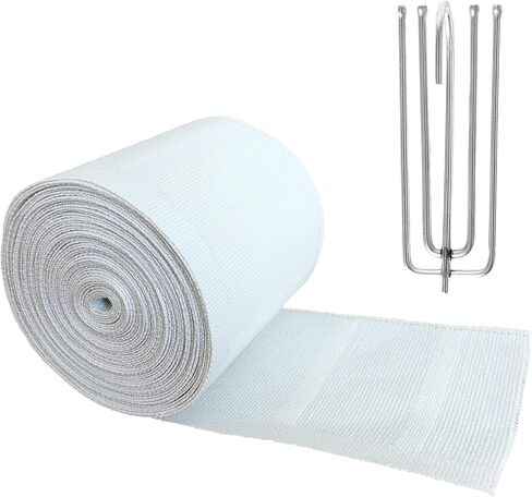 12 Yards Length Curtain Tape with 30PK Stainless Steel Curtain Pleat Hooks, 4 Prong Hooks rustproof with 3.2" Wide Curtain Heading Deep Pinch Pleat Tape. in Saudi Arabia