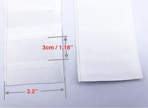 12 Yards Length Curtain Tape with 30PK Stainless Steel Curtain Pleat Hooks, 4 Prong Hooks rustproof with 3.2" Wide Curtain Heading Deep Pinch Pleat Tape. in Saudi Arabia