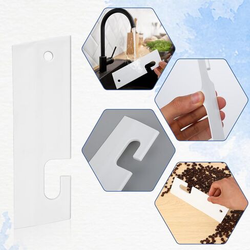 White Silicone Squeegee with Hanging Hook Mini Soft Window Squeegee Shower Small Scraper Squeegee Water Blade Glass Cleaning Squeegee for Shower Doors Mirror Kitchen Countertops Sink Car Windshield in Saudi Arabia