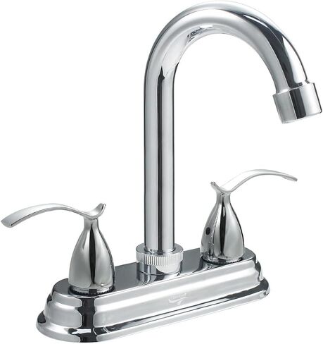 2 Handle Bathroom Faucet,4 Inch Centerset Bathroom Sink Faucet Brass Body,3 Hole Bathroom Faucet Chrome,Basin Mixer Tap with Deck Mounted Levers Handle,US-CV-40066 in Saudi Arabia