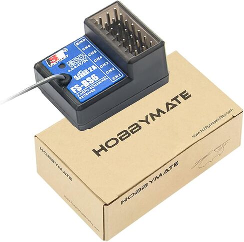 جهاز استقبال HOBBYMATE Flysky FS-BS6 لجهاز إرسال راديو FS-GT5، جهاز استقبال تثبيت الدوران 2.4G 6 قنوات، لسيارة Rc/قارب، بروتوكول AFHDS 2A - حزمة من 2 in Kuwait