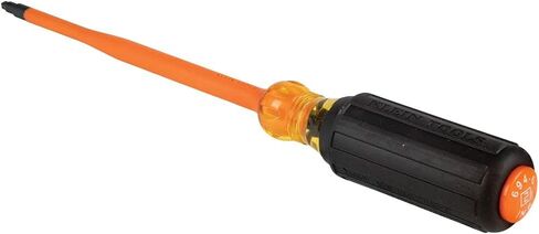 Klein Tools 6946INS 1000V Slim Tip Insulated Screwdriver, 6-Inch Round Shank, #2 Square Tip, Cushion Grip Handle in Saudi Arabia