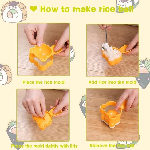 Onigiri Mold Set 13pcs - Spam Musubi Maker Press Rice Ball Mold Sushi Rolling Mat Rice Mold Musubi Maker Sushi Making Kit for Lunch Bento and Home DIY in Saudi Arabia