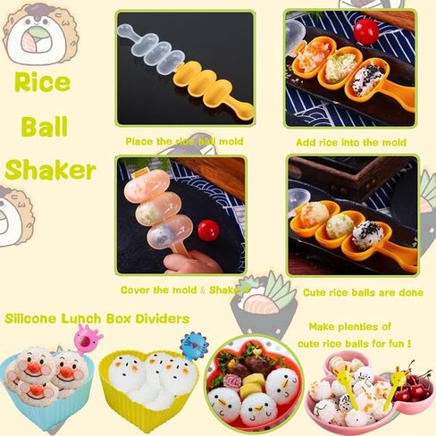 Onigiri Mold Set 13pcs - Spam Musubi Maker Press Rice Ball Mold Sushi Rolling Mat Rice Mold Musubi Maker Sushi Making Kit for Lunch Bento and Home DIY in Saudi Arabia