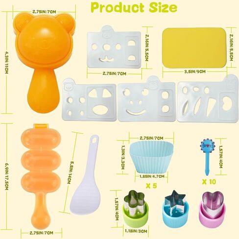 Onigiri Mold Set 13pcs - Spam Musubi Maker Press Rice Ball Mold Sushi Rolling Mat Rice Mold Musubi Maker Sushi Making Kit for Lunch Bento and Home DIY in Saudi Arabia