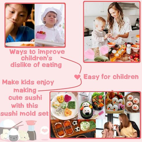 Onigiri Mold Set 13pcs - Spam Musubi Maker Press Rice Ball Mold Sushi Rolling Mat Rice Mold Musubi Maker Sushi Making Kit for Lunch Bento and Home DIY in Saudi Arabia