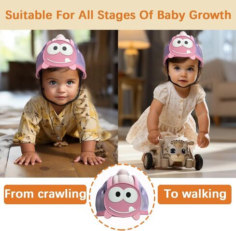 Baby Helmet for Crawing Walking,Soft Infant Safety Helmet,Baby Helmet 1-2 Years for Anti-Fall Head Protector,Adjustable, Breathable in Saudi Arabia