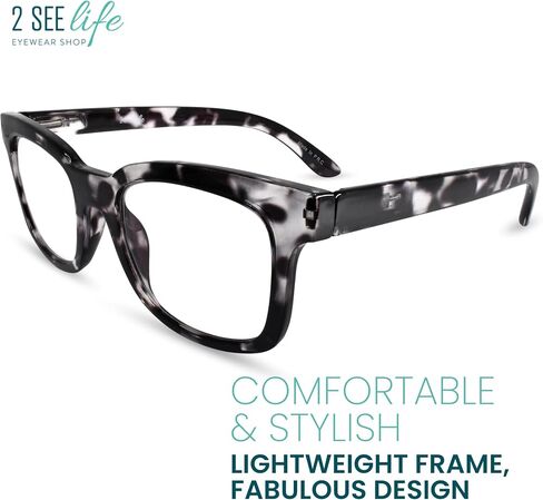 Grey Leopard Tortoise Shell Blue Light Readers For Women To Look Chic with High Vision - Sturdy & Durable Reading Glasses For Women - For All Face Shapes Women Reading Glasses - 2.75 Reading Glasses in Saudi Arabia