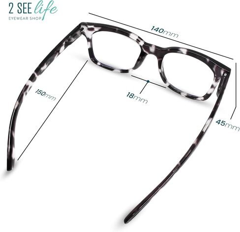 Grey Leopard Tortoise Shell Blue Light Readers For Women To Look Chic with High Vision - Sturdy & Durable Reading Glasses For Women - For All Face Shapes Women Reading Glasses - 2.75 Reading Glasses in Saudi Arabia