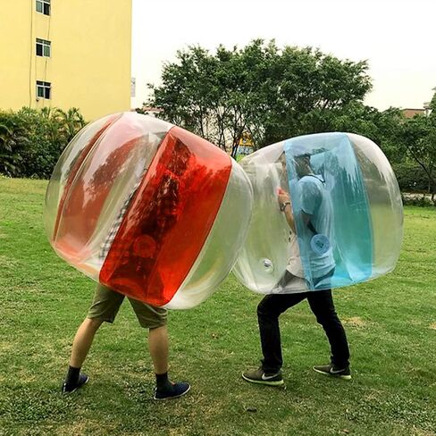 ZHUYNXIR 2 PC Sumo Ball for Adults, Bumper Bounce Balls for Kid, Inflatable Bounce Ball for Kid, Body Zorb Ball for Kids Outdoor Team Gaming Play (48 in,Blue+Red) in Saudi Arabia