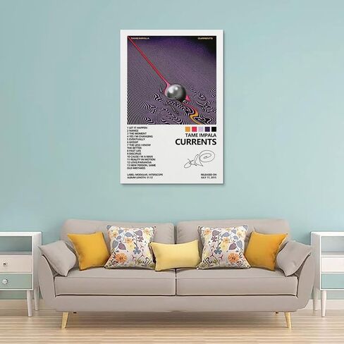 OFITIN Tame Impala Poster Currents Album Cover Posters for Room Aesthetic Posters Decorative Painting Canvas Wall Art 16x24inch(40x60cm), Unframe-style-3 in Saudi Arabia
