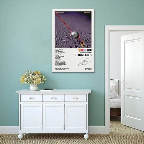 OFITIN Tame Impala Poster Currents Album Cover Posters for Room Aesthetic Posters Decorative Painting Canvas Wall Art 16x24inch(40x60cm), Unframe-style-3 in Saudi Arabia