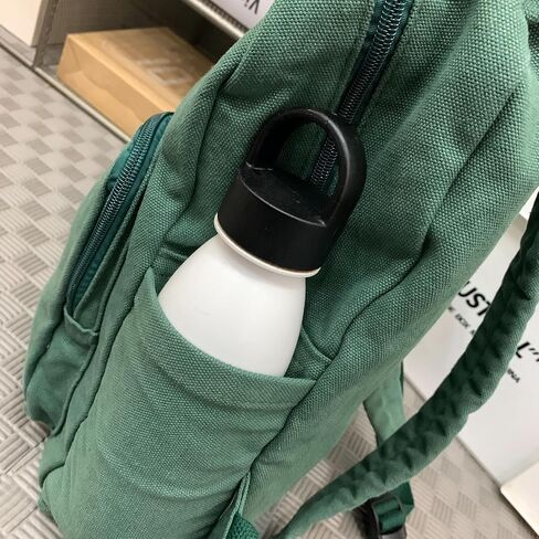Canvas Small Backpack Purse for Women Cute Aesthetic Green Mini Backpack for Teen Girls Ladies Vintage School Bookbag Purse in Saudi Arabia