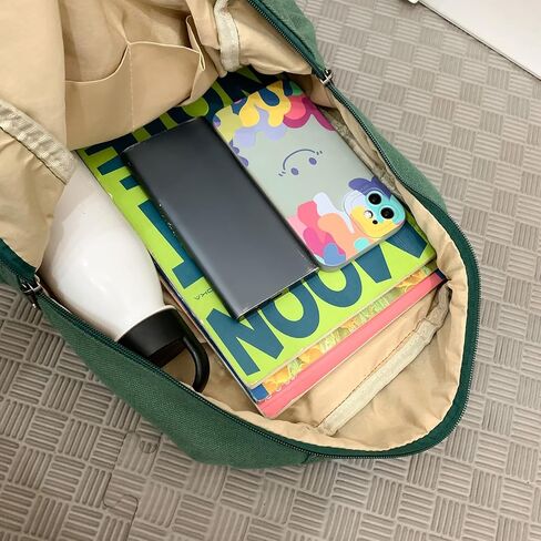 Canvas Small Backpack Purse for Women Cute Aesthetic Green Mini Backpack for Teen Girls Ladies Vintage School Bookbag Purse in Saudi Arabia