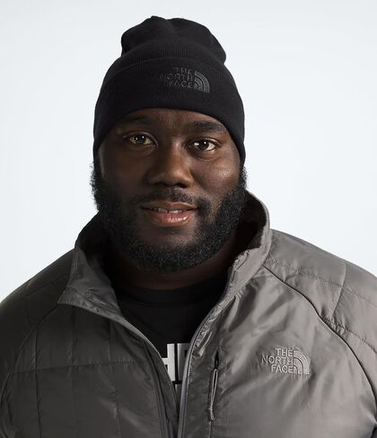 The North FACE Dock Worker Recycled Beanie, TNF Black/Asphalt Grey, One Size in Saudi Arabia