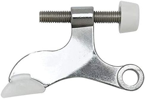 10 Pack - Designers Impressions Polished Chrome Heavy Duty Hinge Pin Adjustable Door Stop : 3619 in Kuwait