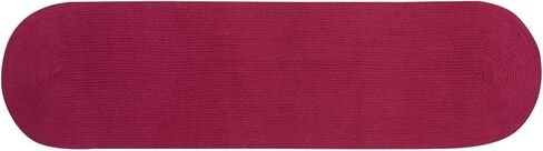 Better Trends Braided Rug, Alpine Braid Collection - Durable, Stain Resistant, Reversible Indoor Utility Rug, 100% Polypropylene Rug, Vibrant Color Rug, 24" x 108" Runner Rug, Burgundy Solid Rug in Saudi Arabia