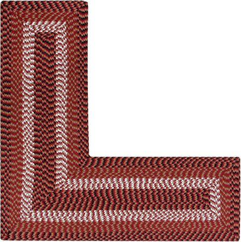 Better Trends Braided Rug, Alpine Braid Collection - Durable, Stain Resistant, Reversible Indoor Utility Rug, 100% Polypropylene Rug, Vibrant Color Rug, 24" x 108" Runner Rug, Burgundy Solid Rug in Saudi Arabia