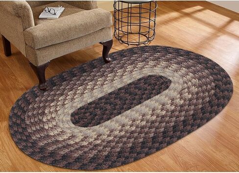 Better Trends Braided Rug, Alpine Braid Collection - Durable, Stain Resistant, Reversible Indoor Utility Rug, 100% Polypropylene Rug, Vibrant Color Rug, 24" x 108" Runner Rug, Burgundy Solid Rug in Saudi Arabia