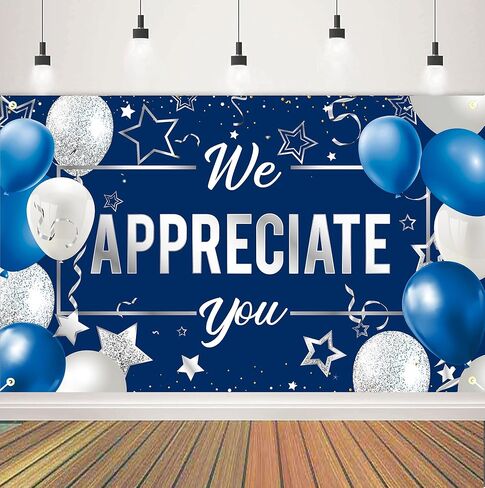 لافتة خلفية بعبارة «We Appreciate You» لتزيين حفلات التقدير بعبارة «Thank You for All You Do» للموظفين والمعلمين والطبيب والممرضات والموظفين، ديكورات حفلات تقدير للاستخدام الداخلي والخارجي in Kuwait