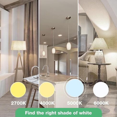 LED Light Bulbs Daylight 5000K, 60 Watt Equivalent LED Bulbs, A19 Standard Bulbs, 800 LM, 15000 Hours, E26 Base, Non-Dimmable, 8.5W LED Bulbs for Bedroom Living Room 24 Pack in Saudi Arabia