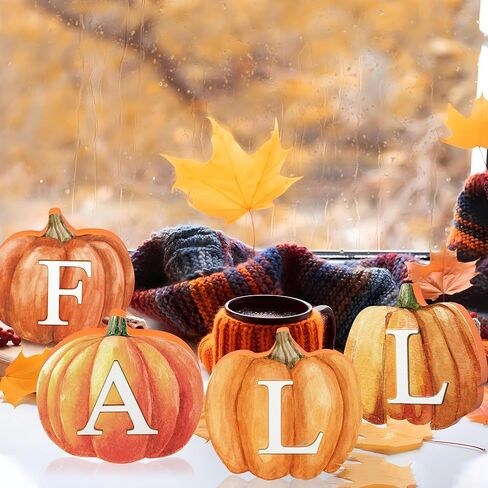 سقوط اليقطين منضدية علامة الشكر اليقطين علبة طبقات علامات خشبية سقوط الخشب اليقطين الجدول كتل الديكور لفصل الخريف المنزل المطبخ صينية الطبقات الديكور in Kuwait