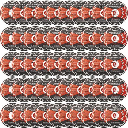 Rocaris 50 Pcs Cut Off Wheels, 4-1/2 inch Grinder Cut Off Wheel, Ultra Thin 4-1/2" x 3/64" x 7/8" for Metal & Stainless Steel, Angle Grinder Cutting Disc, Grinder Cutting Wheel in Saudi Arabia