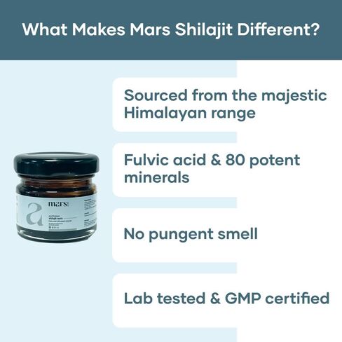 mars by GHC Pure Organic Himalayan Shilajit Resin| High Fulvic Acid Content | Stamina & Immunity - Pack of 2 (40g) | Good Health Comapny | Overall Well Being in Saudi Arabia
