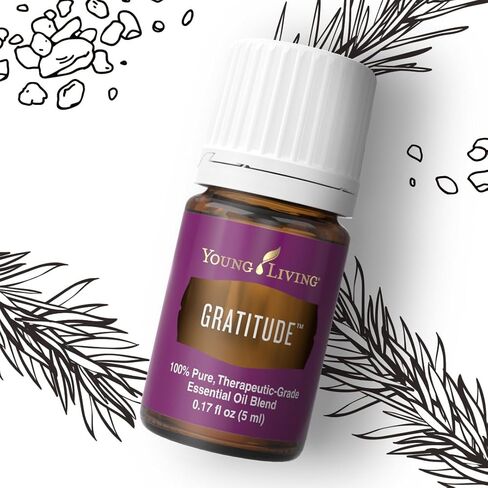 Young Living Gratitude Premium Essential Oil Blend - Aromatherapy for Thankfulness and Positivity - Uplifting Grand Fir and Frankincense Aroma - 5 ml Bottle in Kuwait